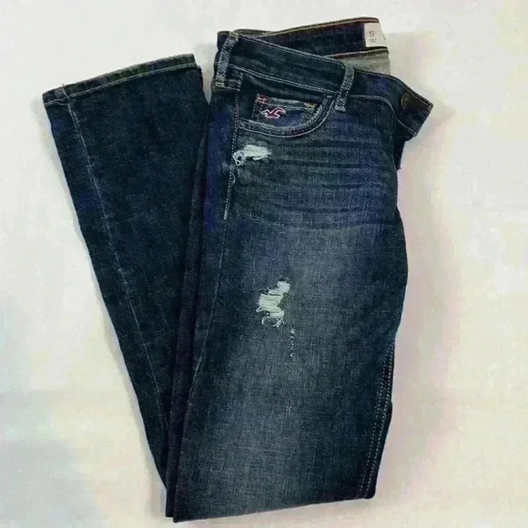 Hollister Straight Leg Jeans | Low rise | Dark Wash - Picture 6 of 6